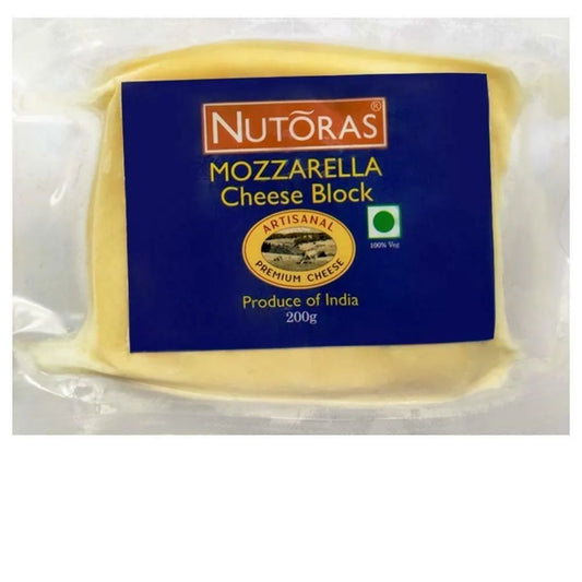 Mozzarella Cheese Block 200 Gms Nutoras