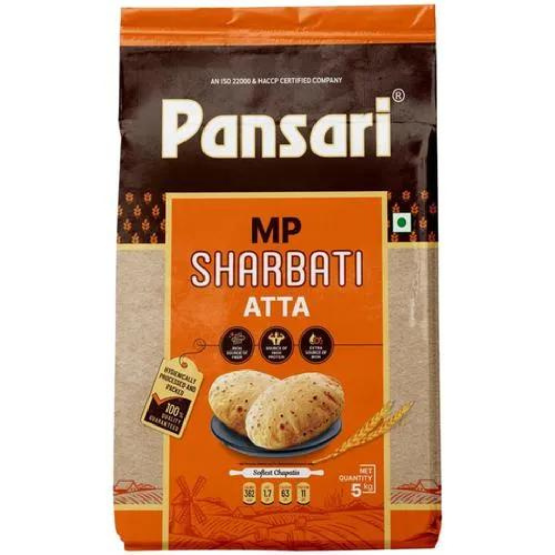 MP Sharbati Atta 5 Kg Pansari