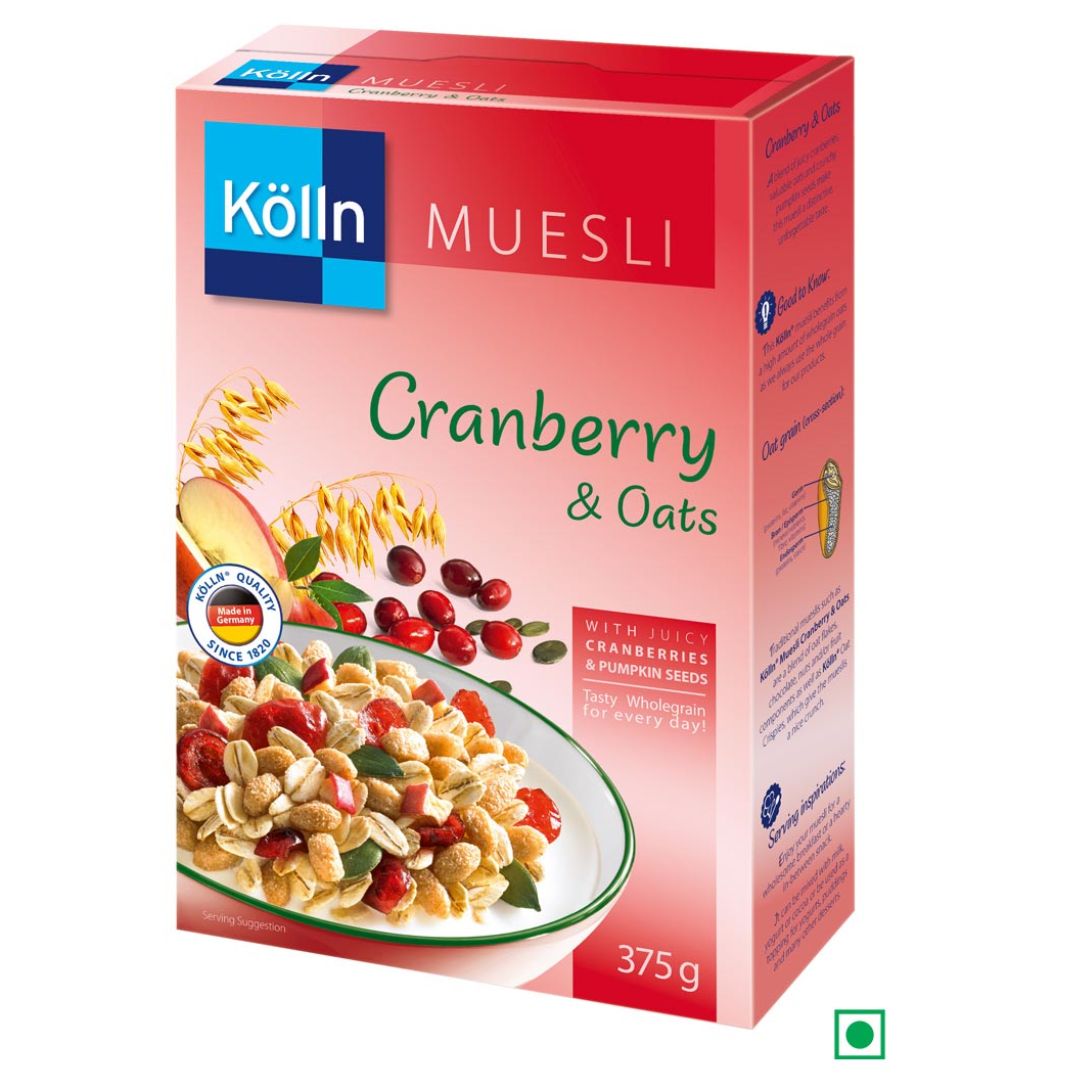 Muesli Cranberry & Oats 375g Kolln