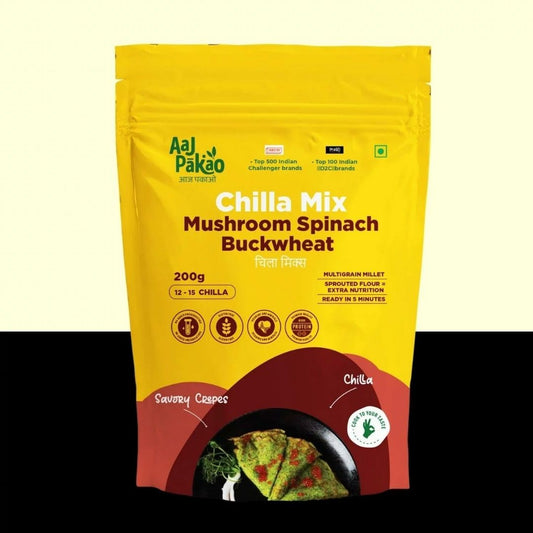 Mushroom Buckwheat Spinach Chilla Mix 200g Aaj Pakao