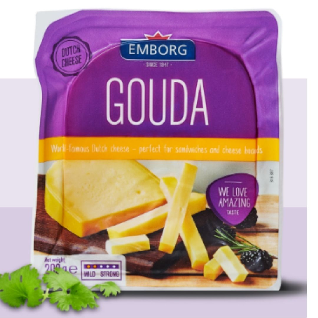 Natural Gouda Block 200g Emborg