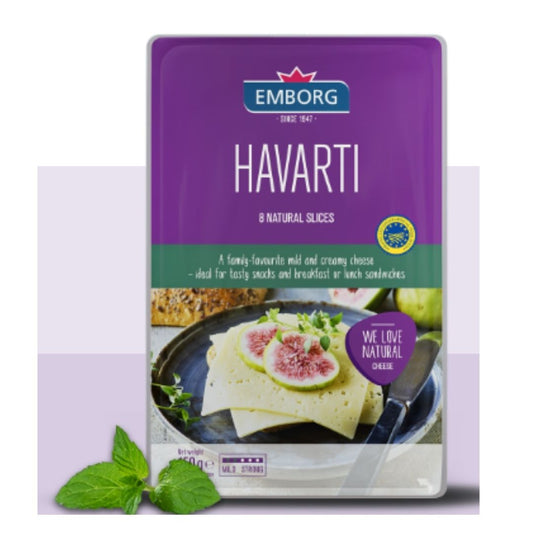 Natural Havarti Slices 150g Emborg