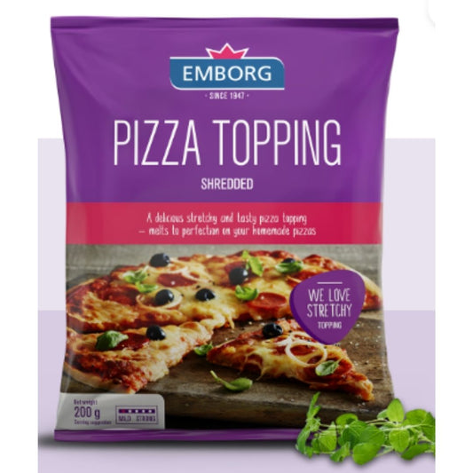 Natural Shredded Pizza Topping 200g Emborg