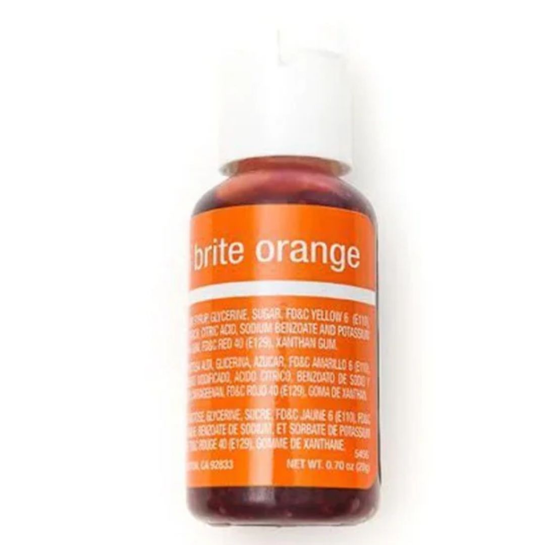 Neon Brite Orange Edible Liqua Gel Colour 20ml Chefmaster