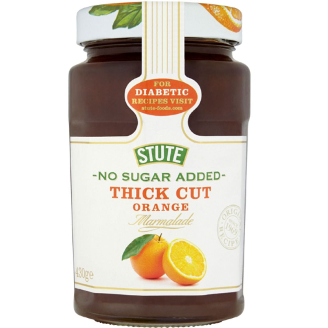 No Sugar Added Thick Cut Orange Marmalade 430g Stute