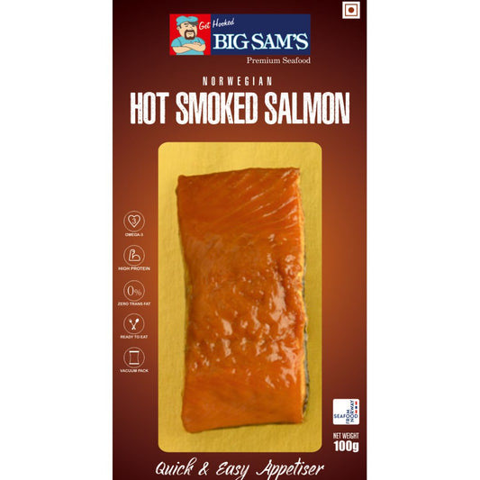 Norwegian Hot Smoked Salmon 100g Big Sams