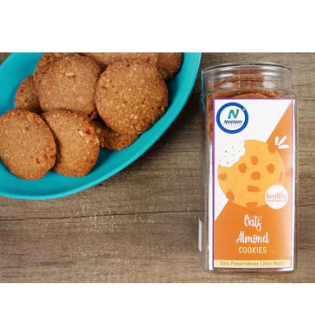 OATS ALMOND COOKIES 250 GM NEELAM