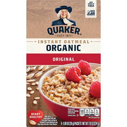 ORGANIC INSTANT OATMEAL ORIGINAL 224G QUAKER