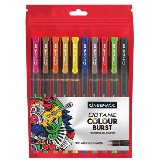 Octane Colour Burst 0.1mm (Pack Of 10) Classmate