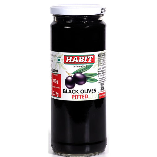 Olive Black Pitted 430 gm  HABIT