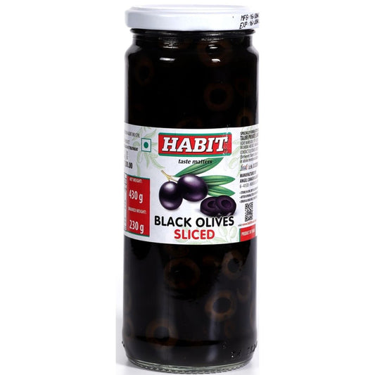 Olive Black Sliced 430 gm  HABIT