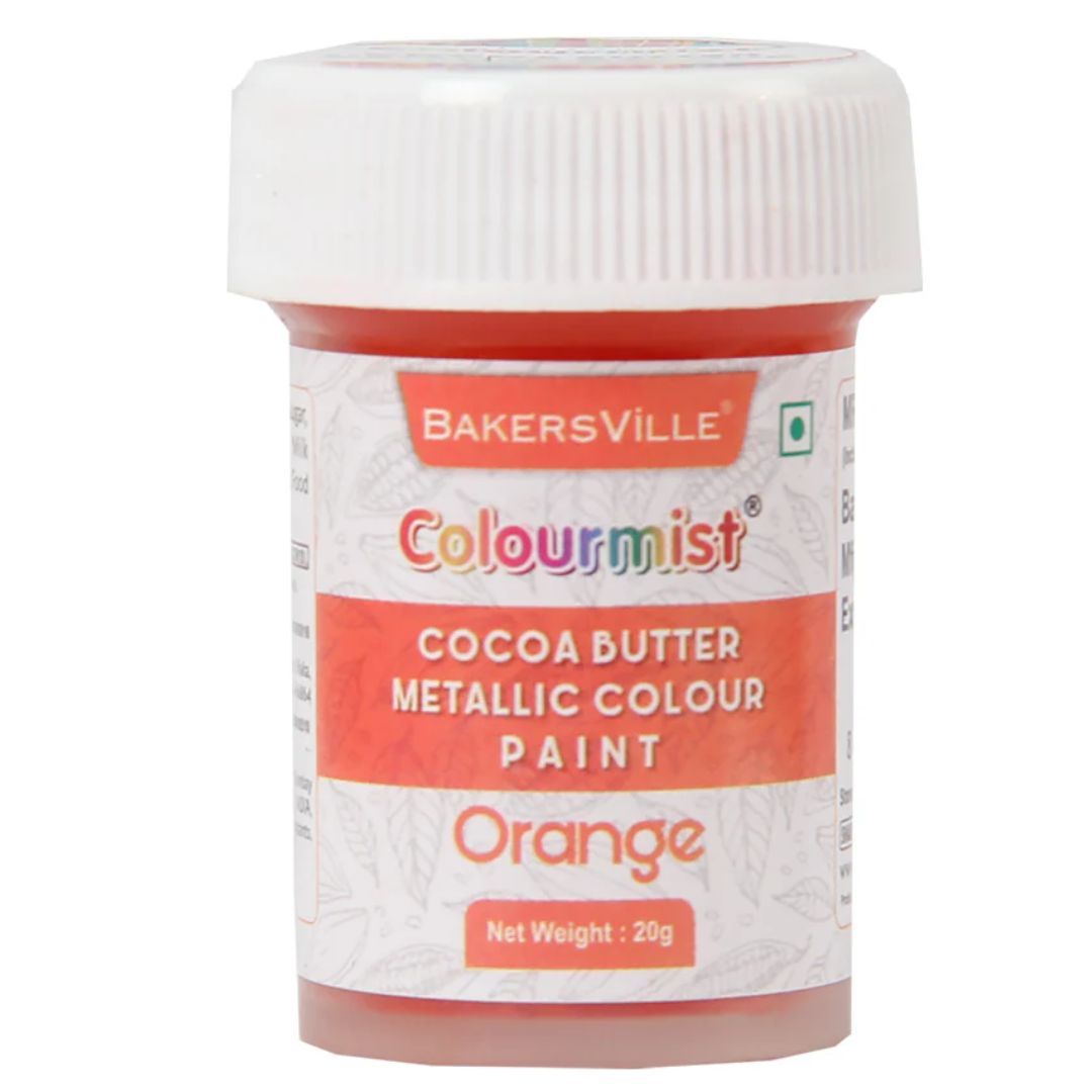 Orange Cocoa Butter Metallic Colour Paint 20g Colourmist