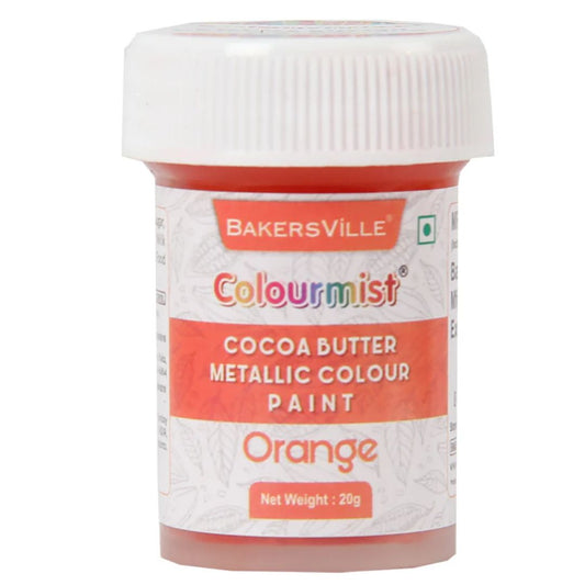 Orange Cocoa Butter Metallic Colour Paint 20g Colourmist