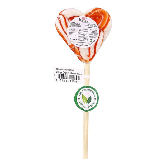 Orange Creme Heart Kandee Swirl Pops