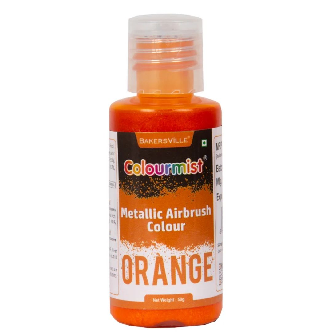 Orange Metallic Airbrush Food Colour 50g Colourmist