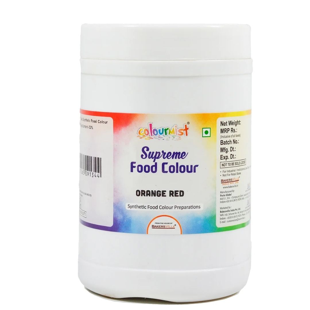 Orange Red Supreme Food Colour 500g Colourmist