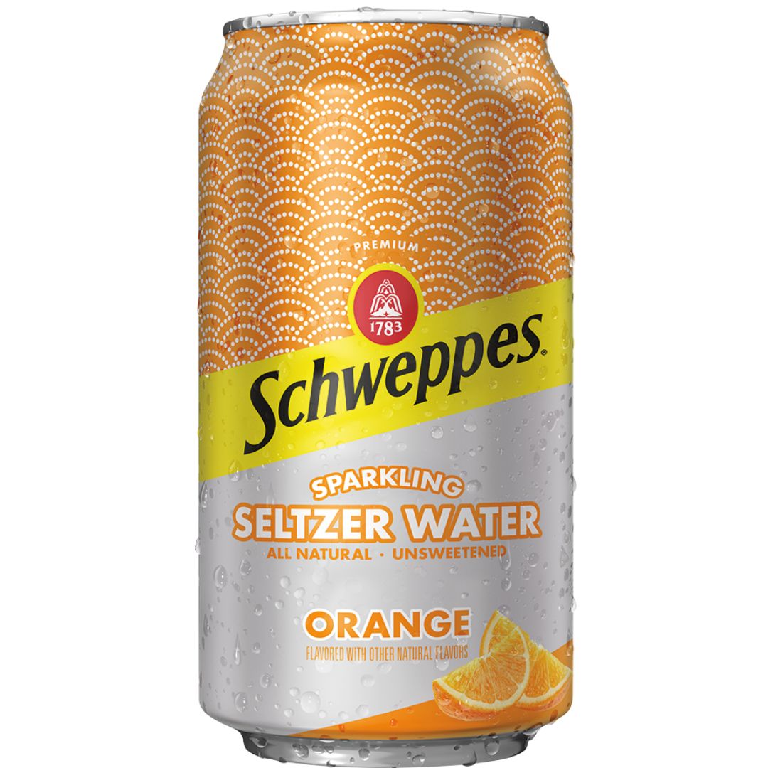 Orange Sparkling Water Beverage Schweppes