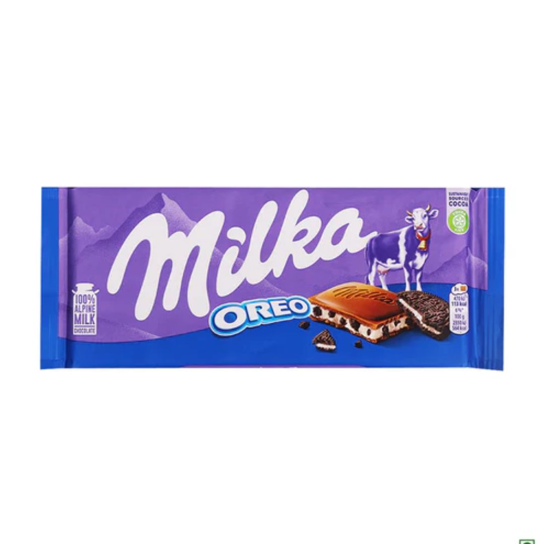 Oreo Milk Chocolate Bar 100gm Milka