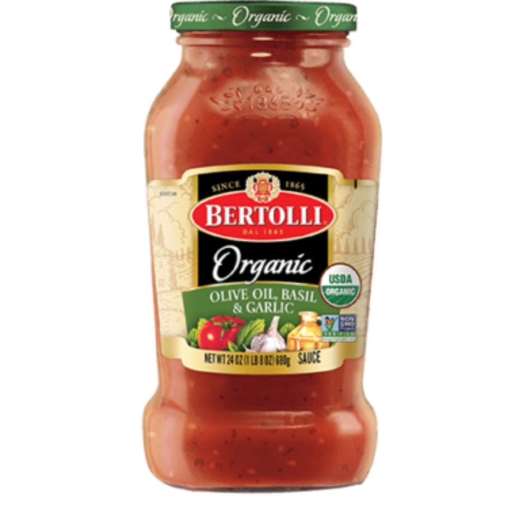 Organic Olive Oil, Basil & Garlic Sauce Bertolli