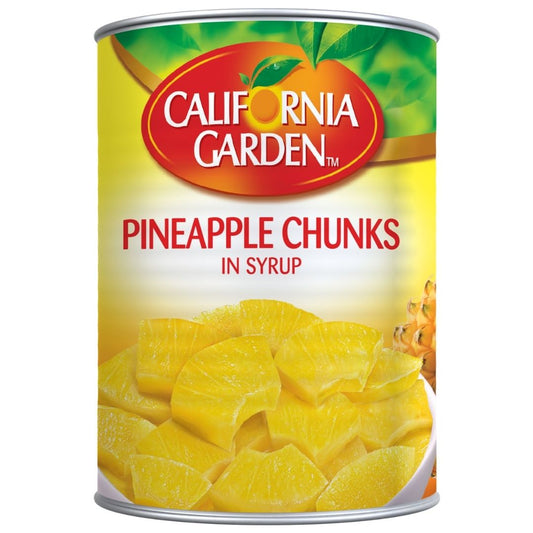 PINEAPPLE, CHUNKS IN LIGHT SYRUP California Garden