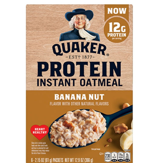 PROTEIN INSTANT OATMEAL BANANA NUT  366G QUAKER