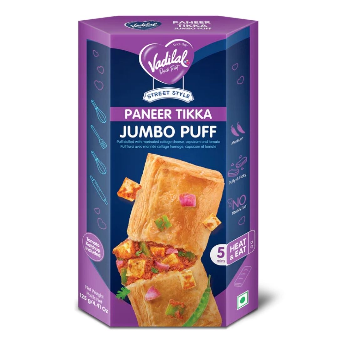 Paneer Tikka Jumbo Puff 125g Vadilal