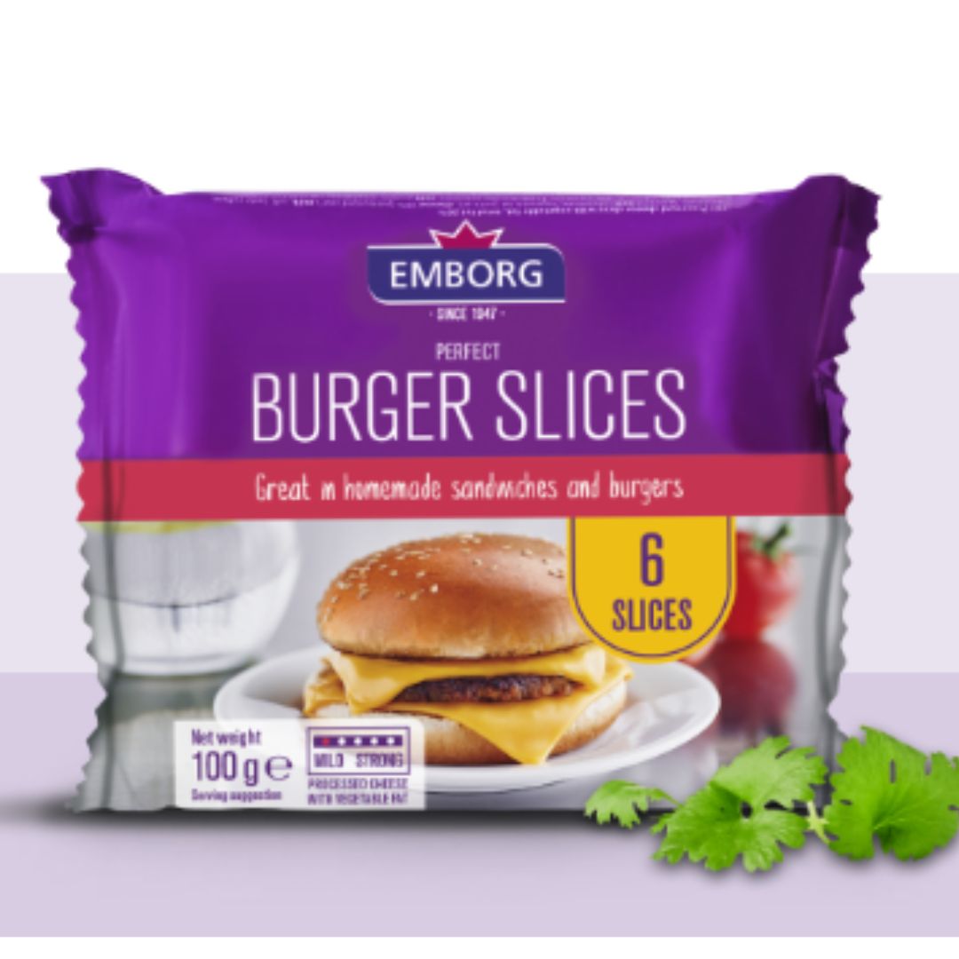 Perfect Burger Slices 100g Emborg