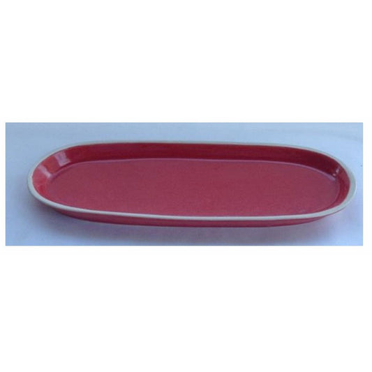 Persian Red Thin Oval Tray L- 11” x B- 4”  ArtEvo