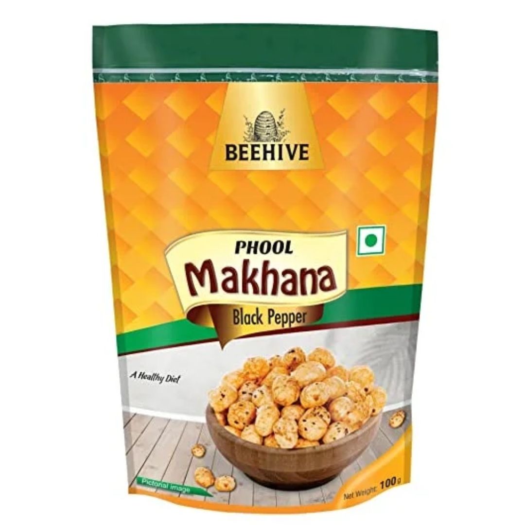 Phool Makhana Black Pepper Flavour 100gm Beehive