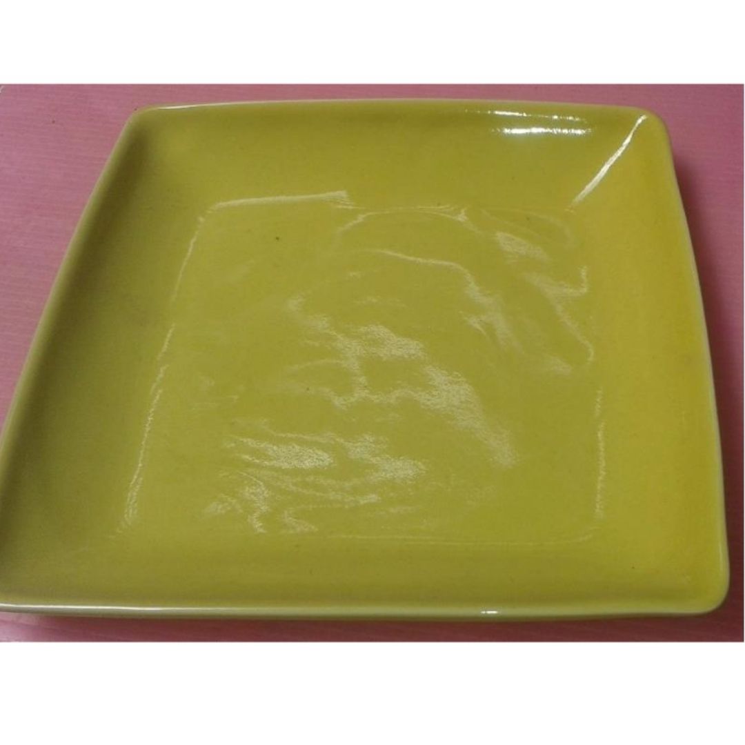 Pineapple Yellow Square Plate L- 7” x B- 7” x H- 1'' ArtEvo