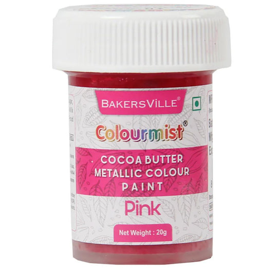 Pink Cocoa Butter Metallic Colour Paint 20g Colourmist