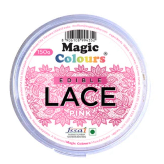 Pink Edible Lace Paste Magic Colours