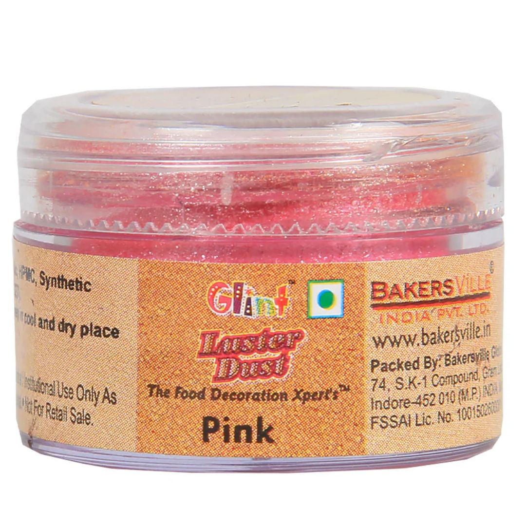 Pink Edible Luster Dust 5g Glint