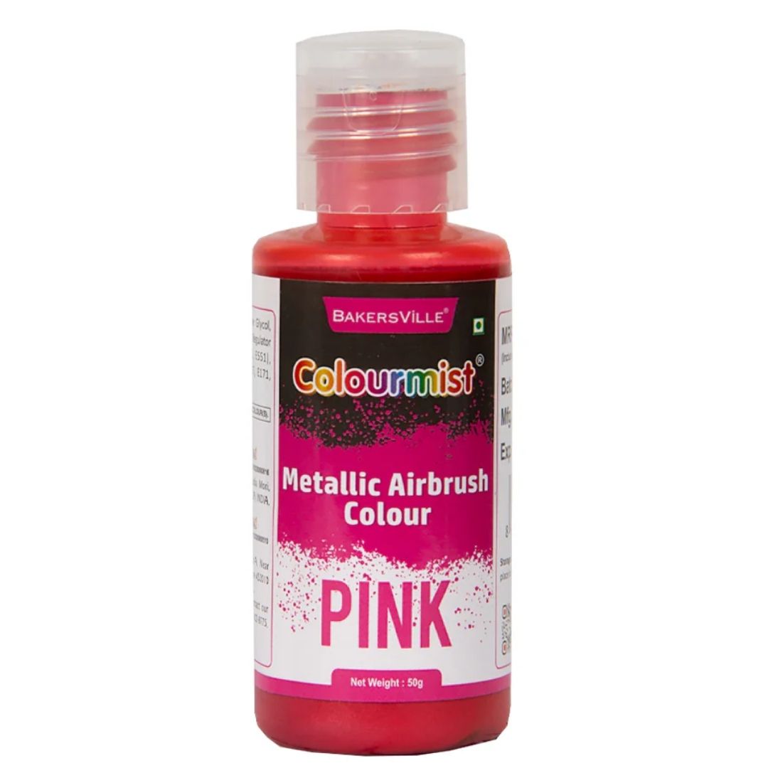 Pink Metallic Airbrush Food Colour 50g Colourmist