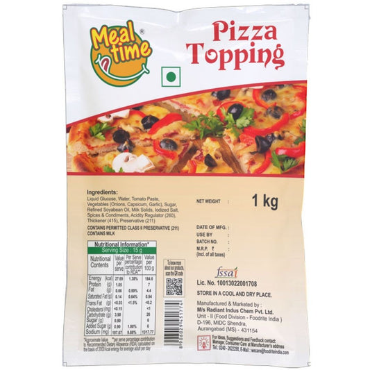 Pizza Topping Sauce . 1 kg  Meal Time