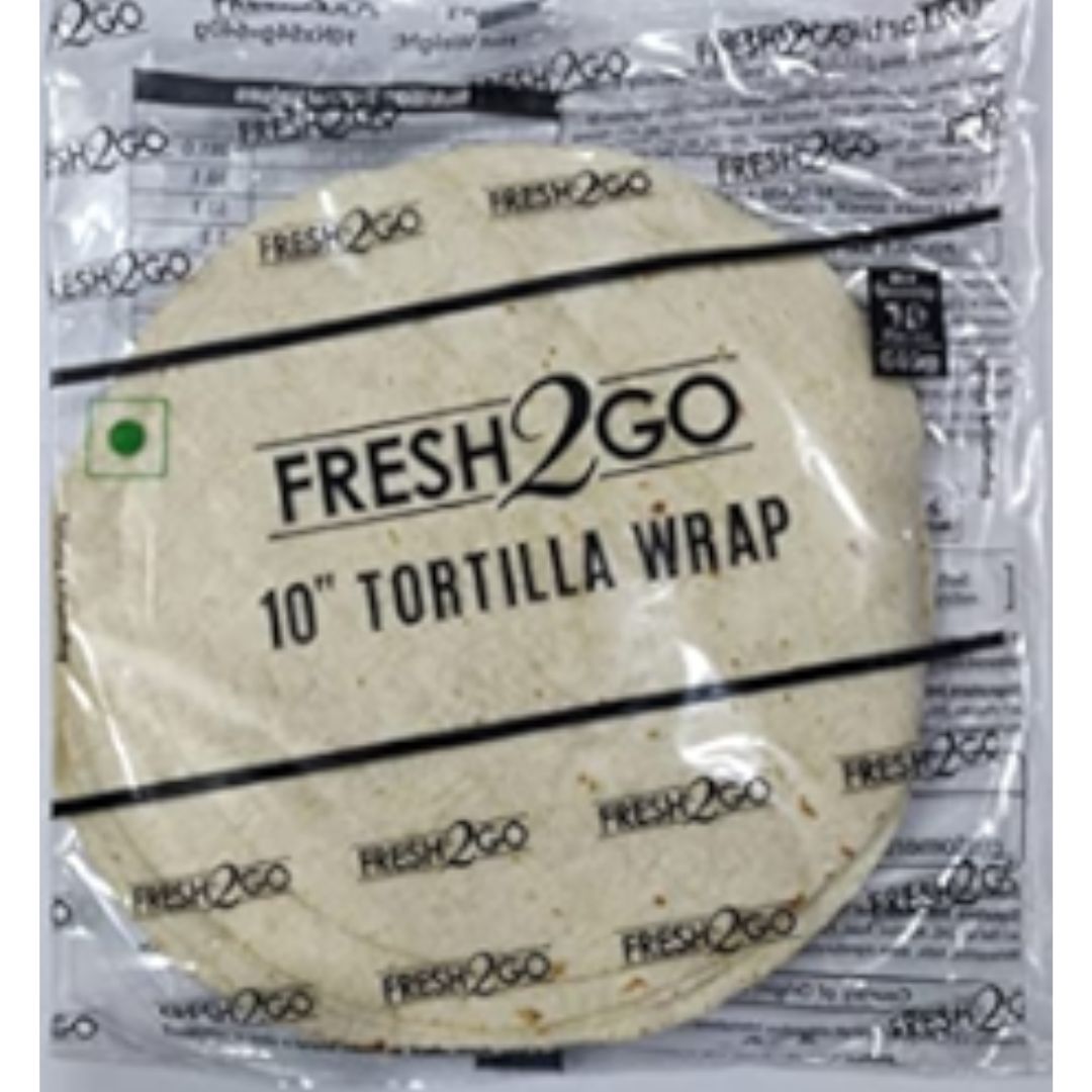 Plain Tortilla 10" (Frozen) 64 gm  Fresh2Go
