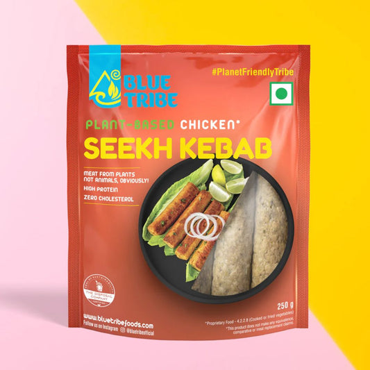 Plant Based Chicken Seekh Kebab 250g Blue Tribe