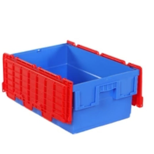 Plastic-Crates 600(L) x 400(B) x 250(H) MM - Attached Lid Crate Nilkamal