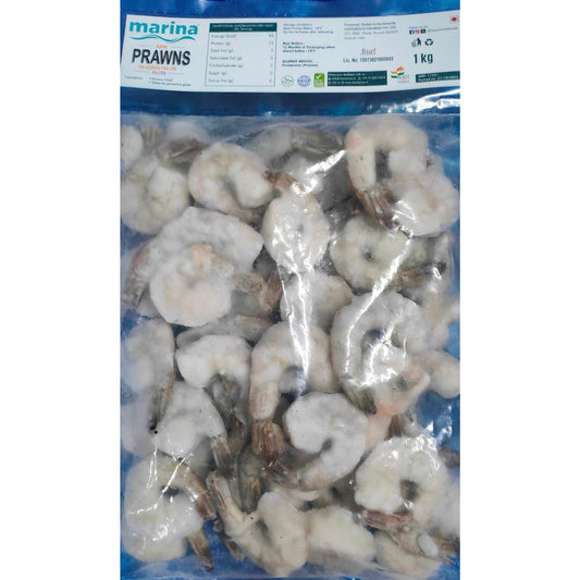 Prawns PDTO 21/25 Frozen (30% Glazed)  1 KG