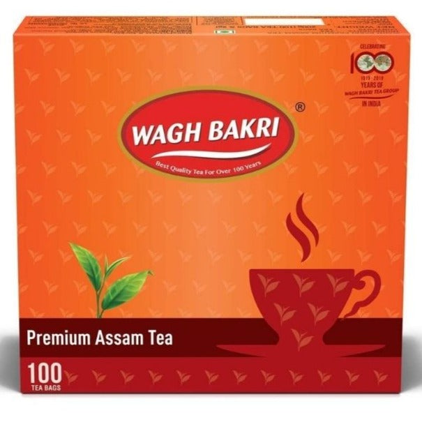 Premium Assam Tea Bag Without Envelope 100 Bag Wagh Bakri Jitco 2525