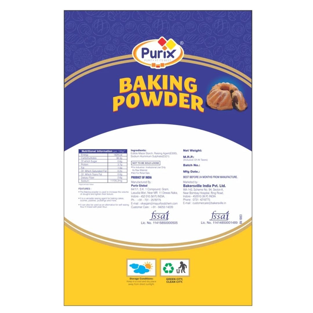 Premium Baking Powder, 1KG Purix