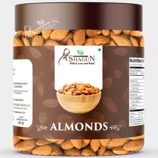 Premium California Almond 250GRM_4JAR Almond Shagun