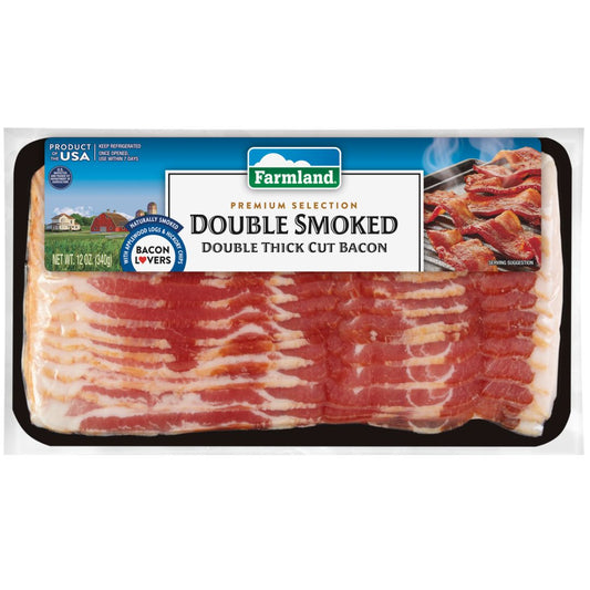 Premium Double Smoked Double Thick Cut Bacon Farmland