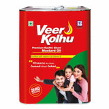 Premium Kachhi Ghani Mustard Oil 15ltr Veer Kolhu