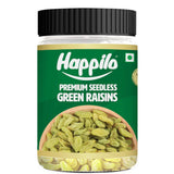 Premium Seedless Green Raisins 250g Jar Happilo