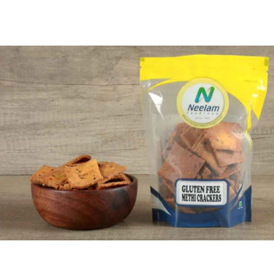 ROASTED METHI CRACKER GLUTEN FREE 200G NEELAM