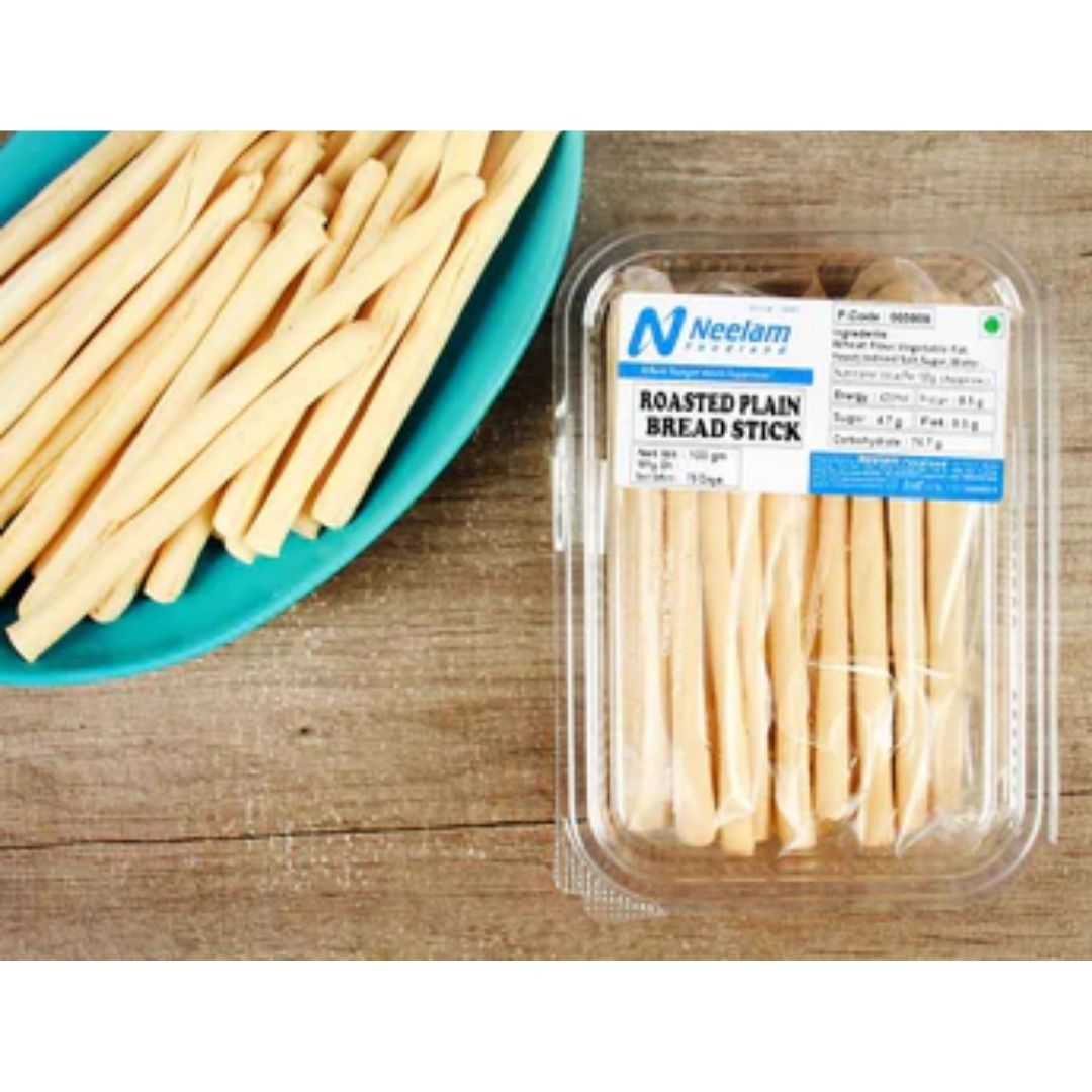 ROASTED PLAIN BREAD STICKS 100G NEELAM