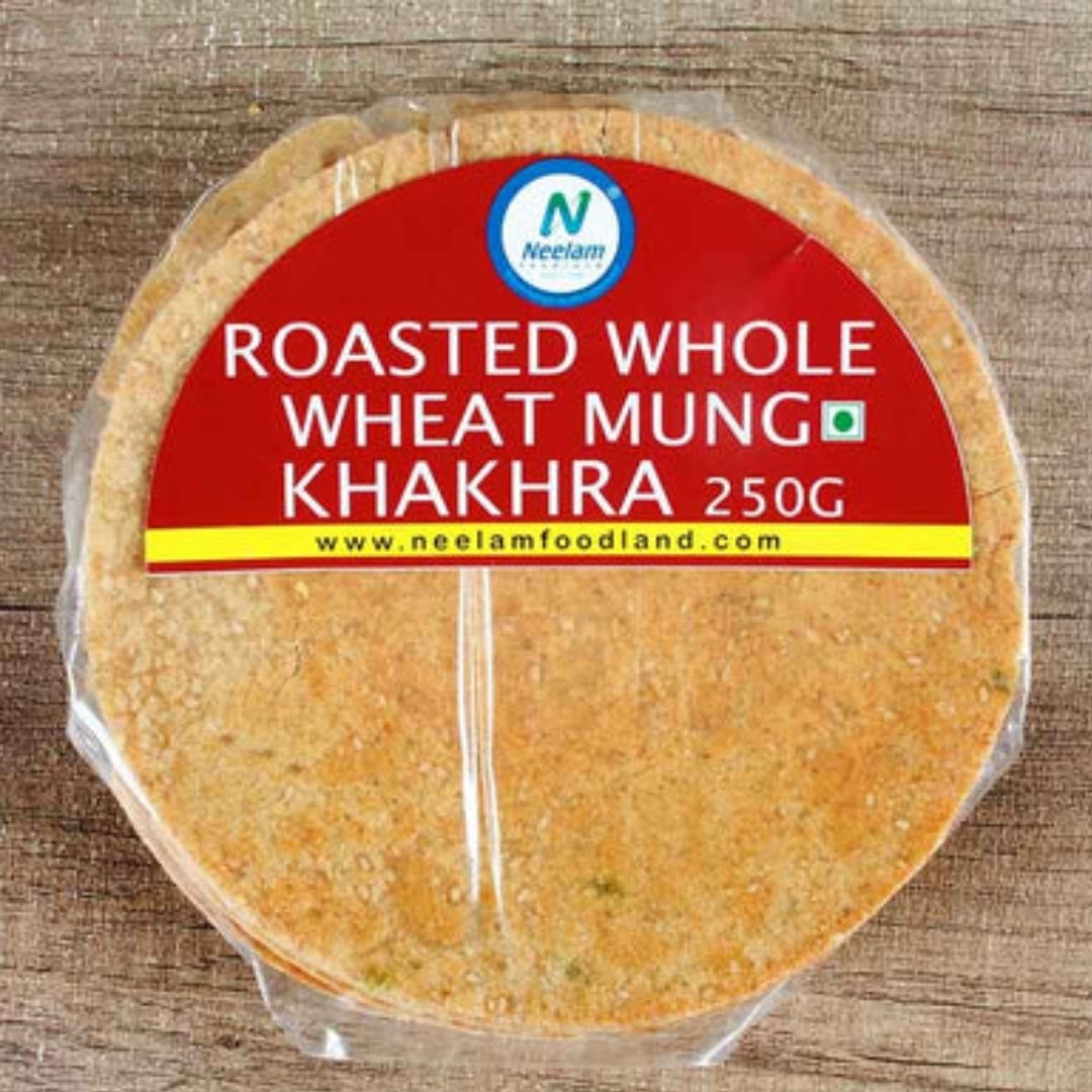 ROASTED WHOLE WHEAT MOONG KHAKHRA 250G NEELAM