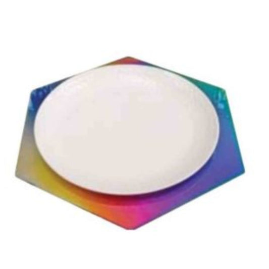 Rainbow Charger Plate Hex CP-7040 RB Venus