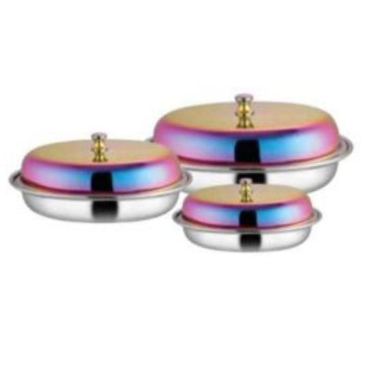 Rainbow Entree Dish Round With Lid (Premium) PR-707 RB -8 – 205mm Venus